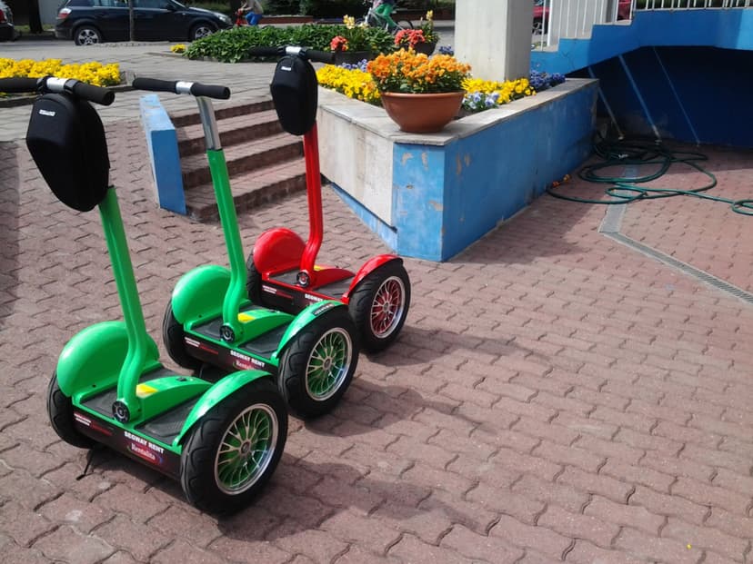 Pasivažinėjimas elektriniais riedžiais Pasakų parke dviem