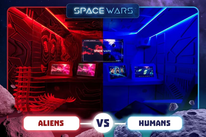 Interaktyvus laivų mūšio žaidimas „Space Wars“