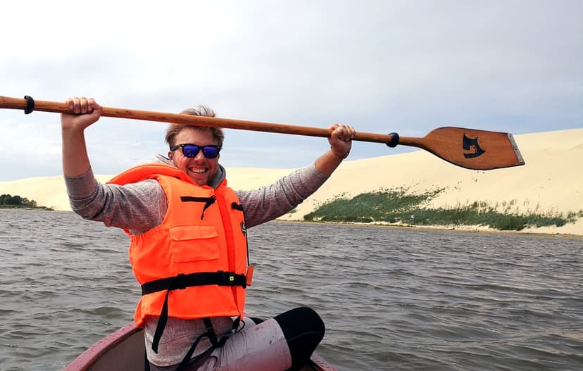 Plaukimas kanoja į Parnidžio kopą