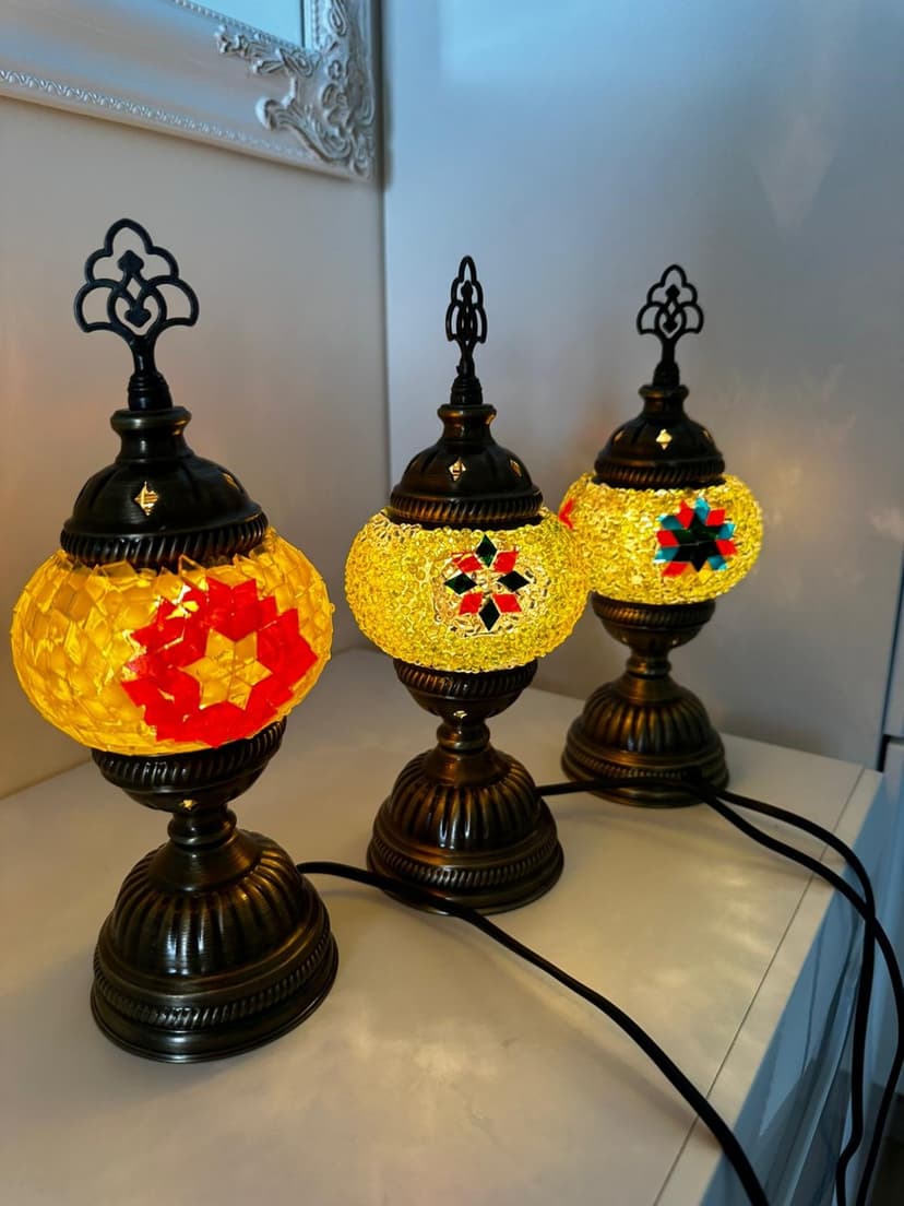 Mozaikinių lempų dekoravimas